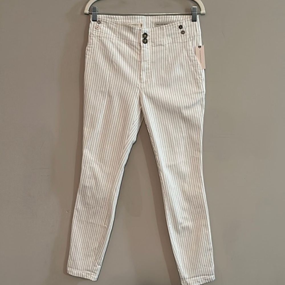 Pilcro and letter press ANTHROPOLOGIE white high rise skinny jeans size 28A NWT - Picture 1 of 16
